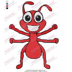 Little Red Ant Embroidery Design 02